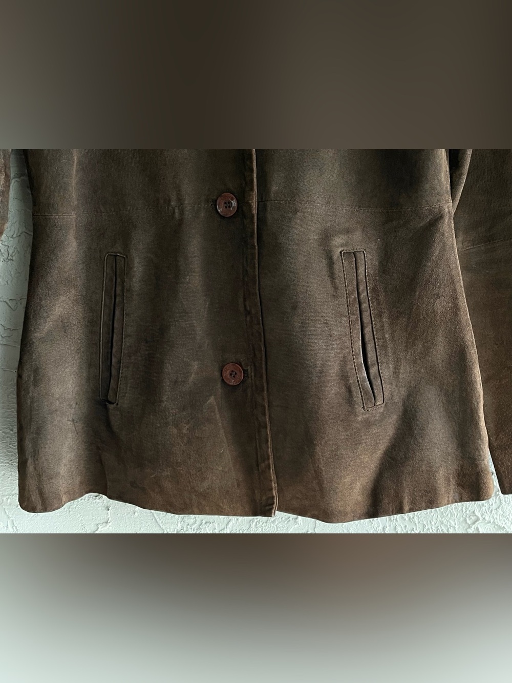 Vintage late 90βs early 2000βs XOXO Brown Genuine Suede Leather Jacket - Picture 6 of 8